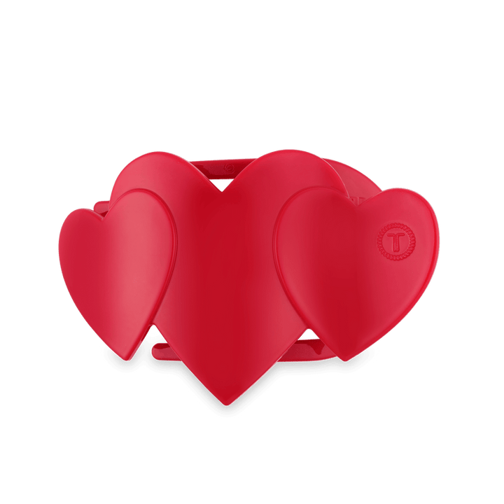 Teleties Flat Heart to Heart Red Hair Clip