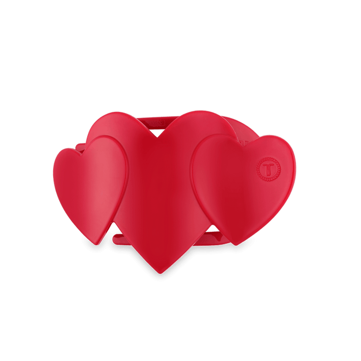 Teleties Flat Heart to Heart Red Hair Clip