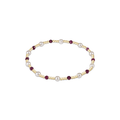 Enewton Pearl Sincerity Pattern 4mm Bead Bracelet - Ruby