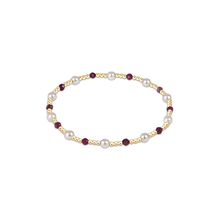 Enewton Pearl Sincerity Pattern 4mm Bead Bracelet - Ruby