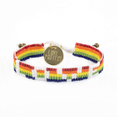 Love Seed Bead Rainbow Bracelet