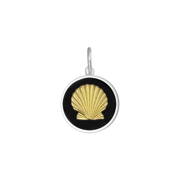 Lola Shell Pendant - Black &amp; Gold