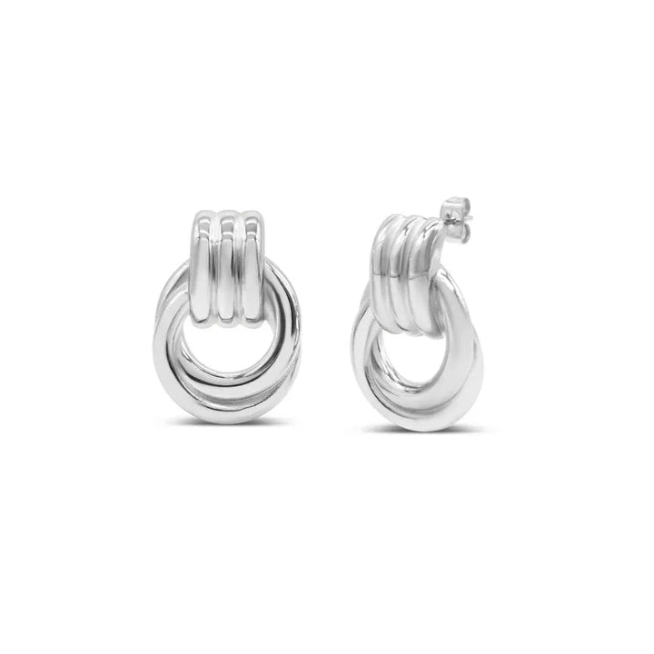 Isla Knocked Out Waterproof Stud Earrings Isla Knocked Out Waterproof Door-Knocker Stud Earrings Silver Earrings