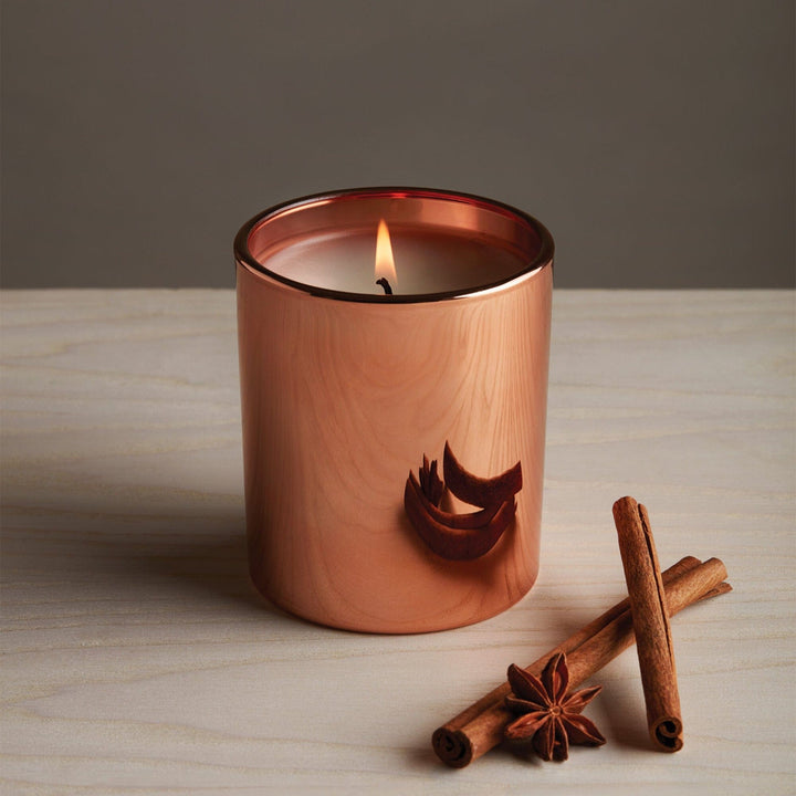 Simmered Cider Metallic Poured Candle Thymes Simmered Cider Rose Gold Candle | 6.5 oz Candle
