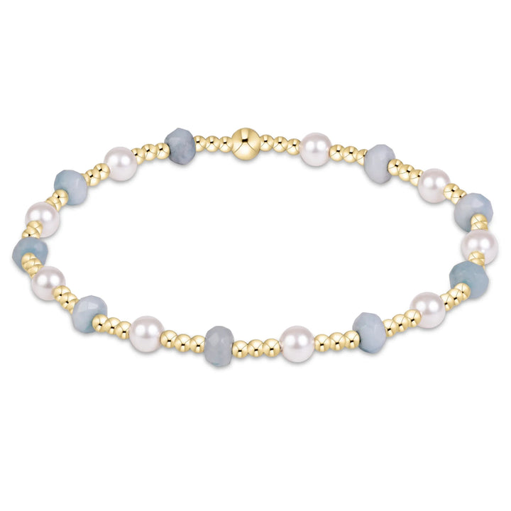 Enewton Sincerity Gemstone &amp; Pearl 4mm Gold Filled Bracelet - Aquamarine Enewton Sincerity Gemstone &amp; Pearl 4mm Gold Filled Bracelet - Aquamarine Bracelet