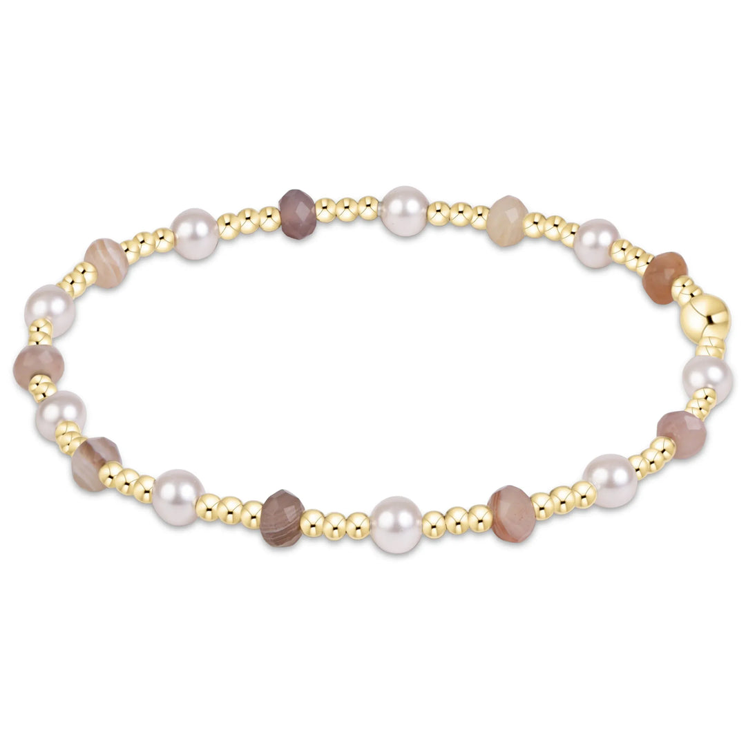 Enewton Sincerity Gemstone & Pearl 4mm Gold Filled Bracelet - Botswana Agate enewton Sincerity Botswana Agate & Pearl Bracelet Bracelet