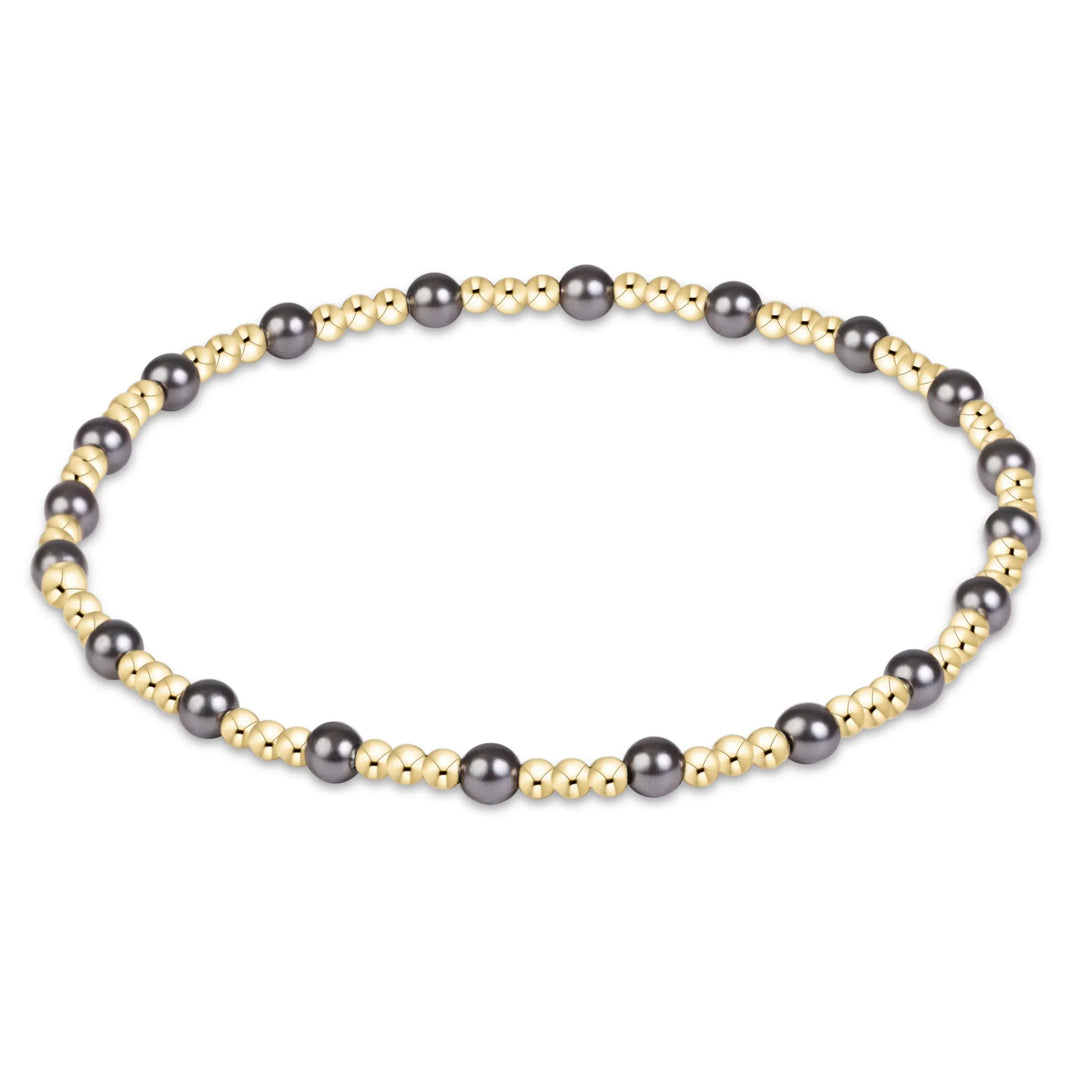 Enewton Sincerity Pearl Dark Grey 3mm Bracelet Enewton Sincerity Dark Grey Pearl Bracelet | The Red Owl Bracelet