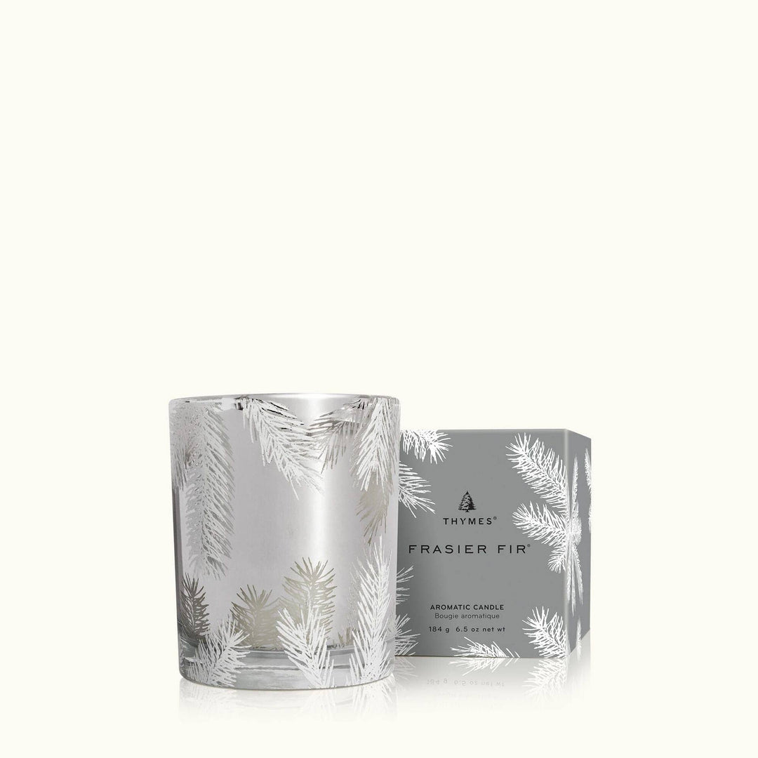 Frasier Fir Statement Poured Candle Thymes Frasier Fir Mercury Glass Candle | 6.5 oz Candle