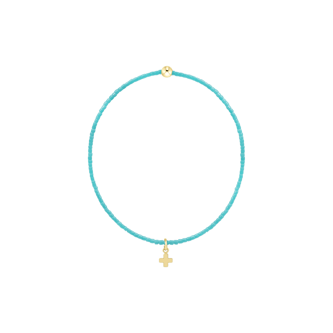 Enewton Hope Classic Turquoise Bracelet - Signature Cross Small Gold Charm