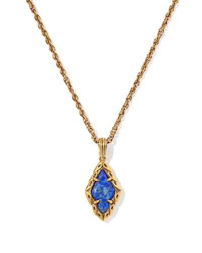 Kendra Scott Adeline Gold Pendant Necklace in Blue Lapis