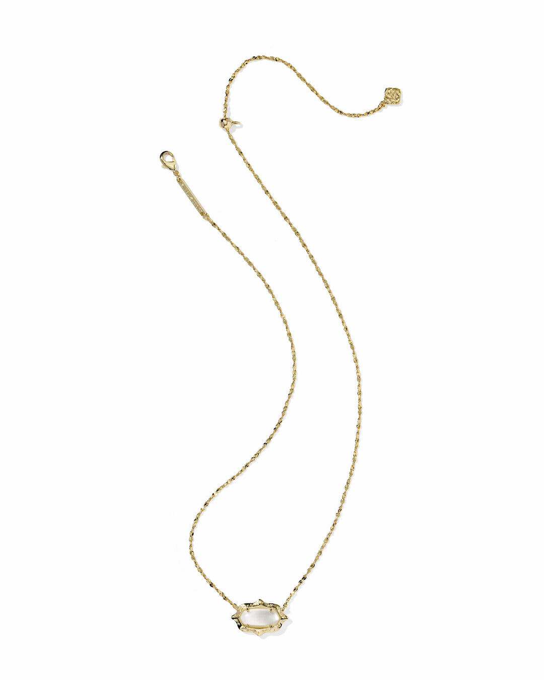 Kendra Scott Elisa Scallop Frame Gold Pendant Necklace in Natural Mother of Pearl