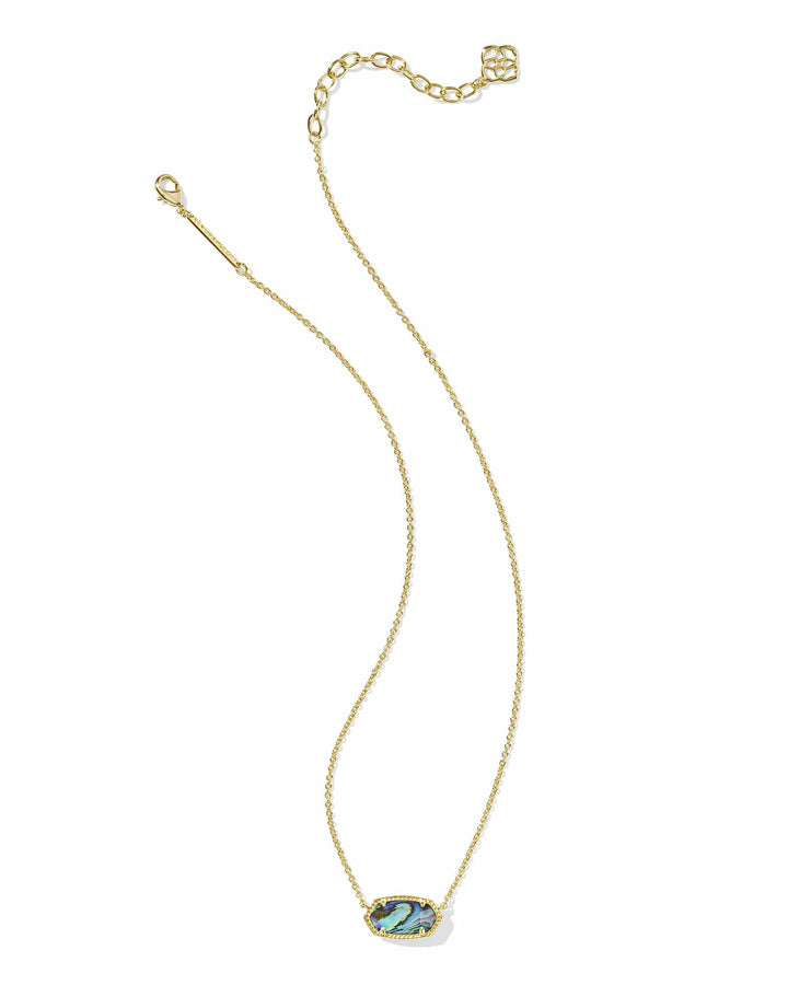 Kendra Scott Elisa Gold Pendant Necklace in Abalone Shell