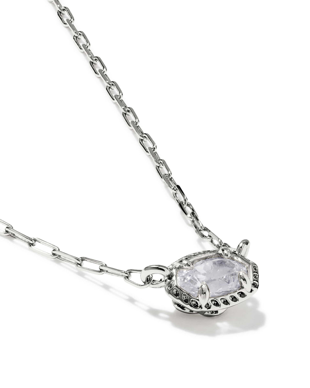 Kendra Scott Mini Elisa Luxe Silver Short Pendant Necklace Kendra Scott Mini Elisa Luxe Silver Short Pendant Necklace Necklace