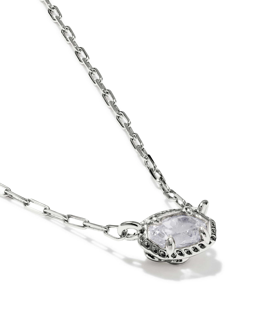 Kendra Scott Mini Elisa Luxe Silver Short Pendant Necklace Kendra Scott Mini Elisa Luxe Silver Short Pendant Necklace Necklace