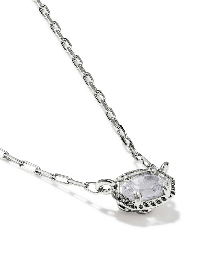 Kendra Scott Mini Elisa Luxe Silver Short Pendant Necklace Kendra Scott Mini Elisa Luxe Silver Short Pendant Necklace Necklace