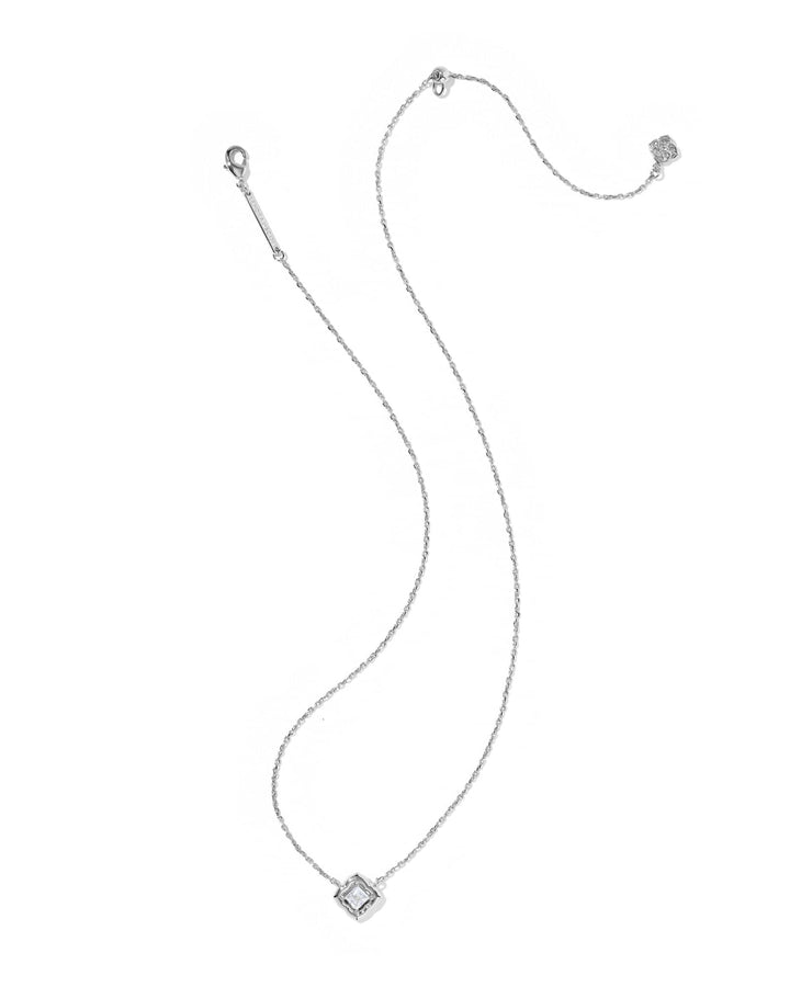 Kendra Scott Mallory Crystal Silver Short Pendant Necklace