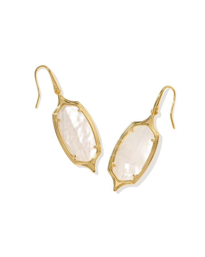 Kendra Scott Dani Stepped Frame Gold Drop Earrings in Ivory Mother of Pearl Kendra Scott Dani Stepped Frame Gold Drop Earrings in Ivory Mother of Pearl Earrings