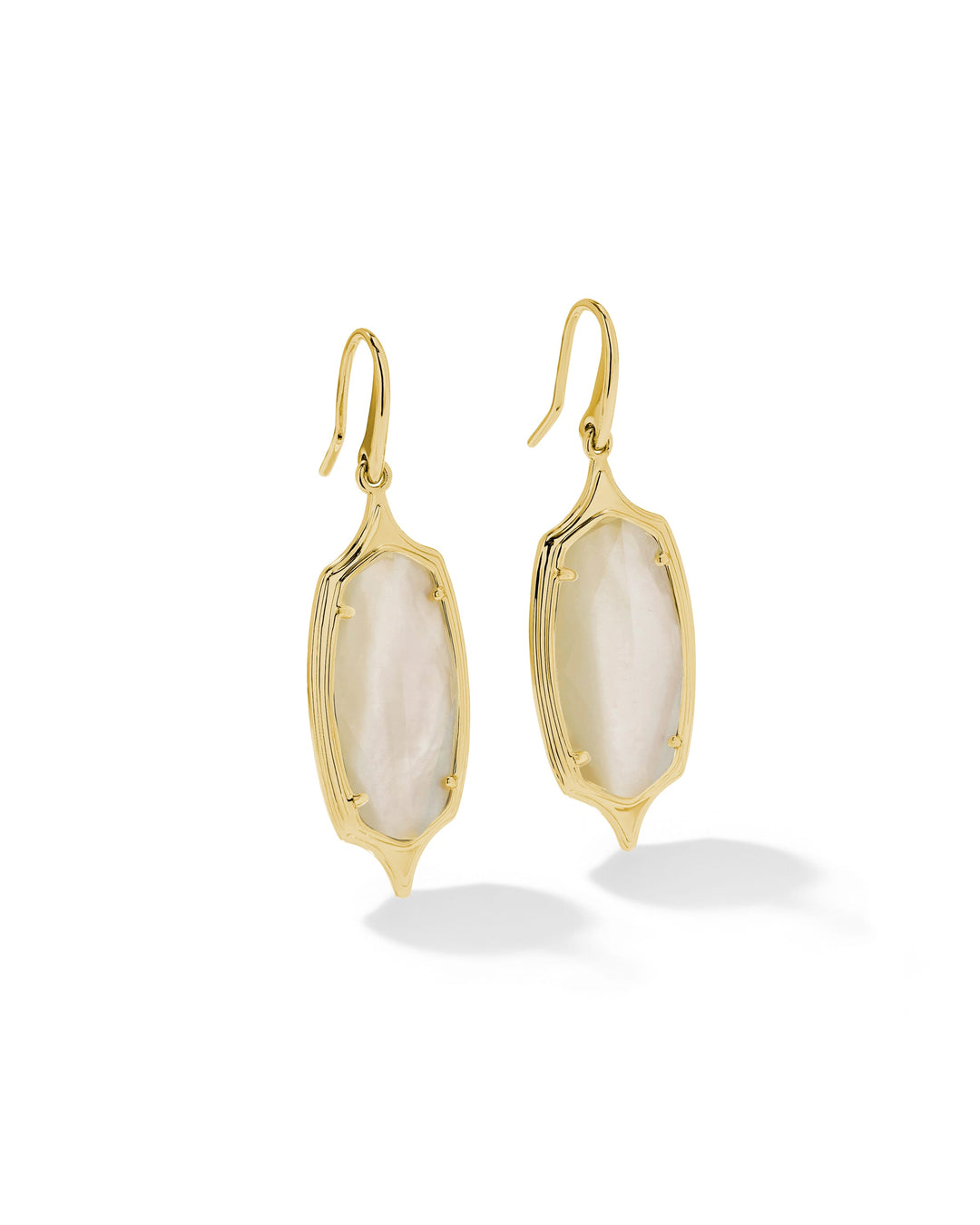 Kendra Scott Dani Stepped Frame Gold Drop Earrings in Ivory Mother of Pearl Kendra Scott Dani Stepped Frame Gold Drop Earrings in Ivory Mother of Pearl Earrings