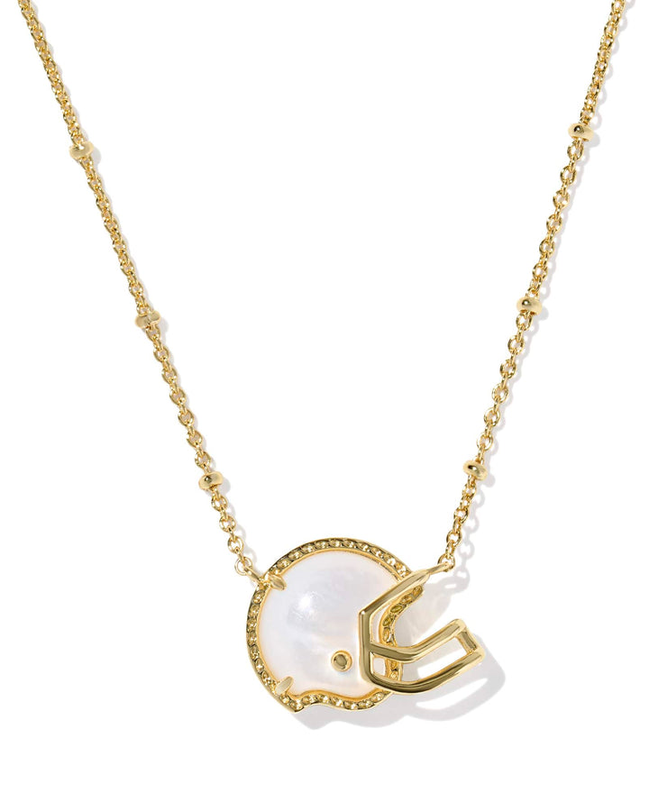 Kendra Scott Football Helmet White Mother of Pearl Pendant Necklace Kendra Scott Football Helmet White Mother of Pearl Pendant Necklace Necklaces