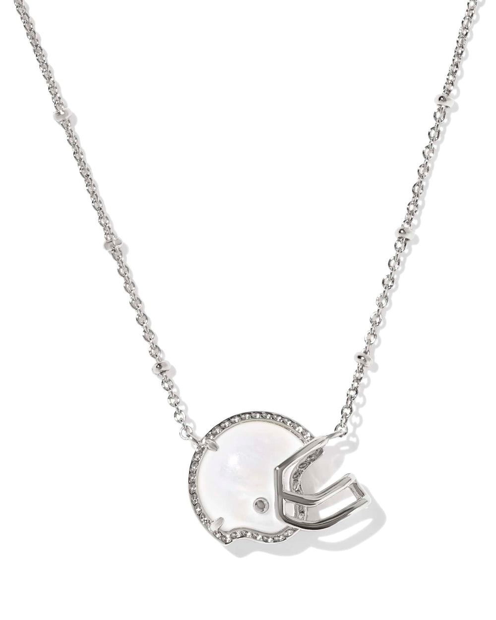 Kendra Scott Football Helmet White Mother of Pearl Pendant Necklace Kendra Scott Football Helmet White Mother of Pearl Pendant Necklace Necklaces