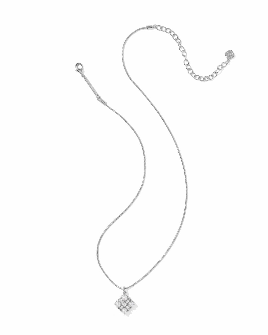 Kendra Scott Dira Pearl Silver Short Pendant Necklace in Freshwater Cultured Pearl