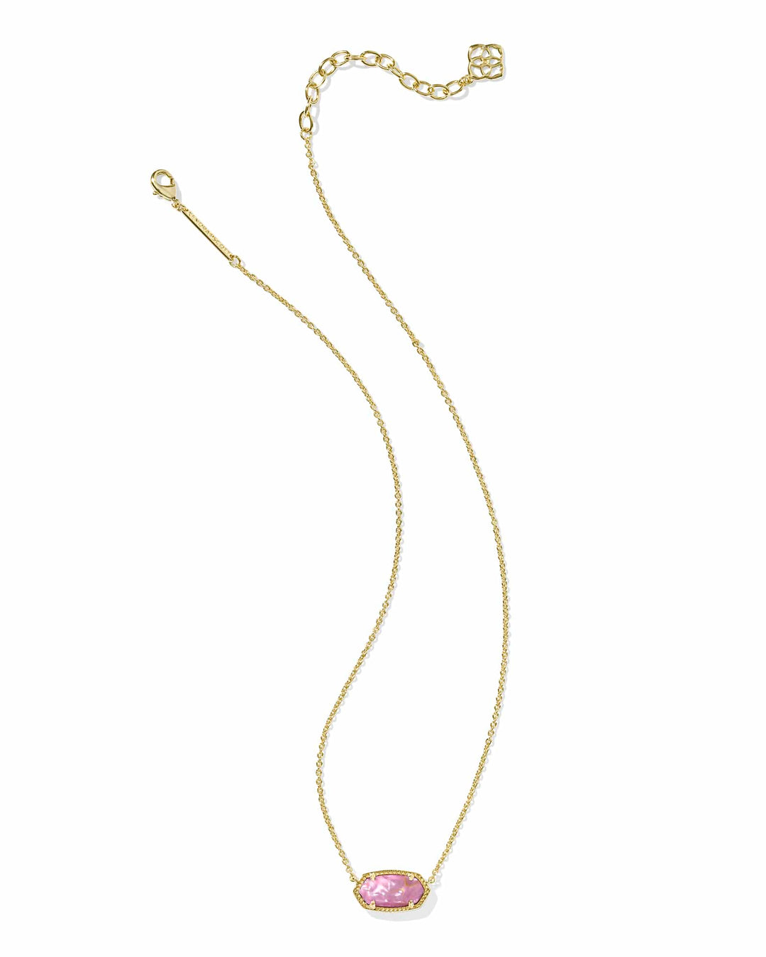 Kendra Scott Elisa Gold Pendant Necklace in Light Mauve Illusion