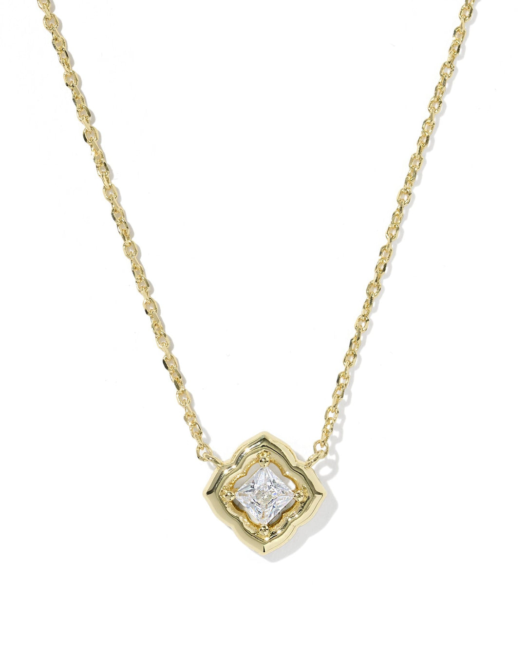 Kendra Scott Mallory Crystal Gold Short Pendant Necklace
