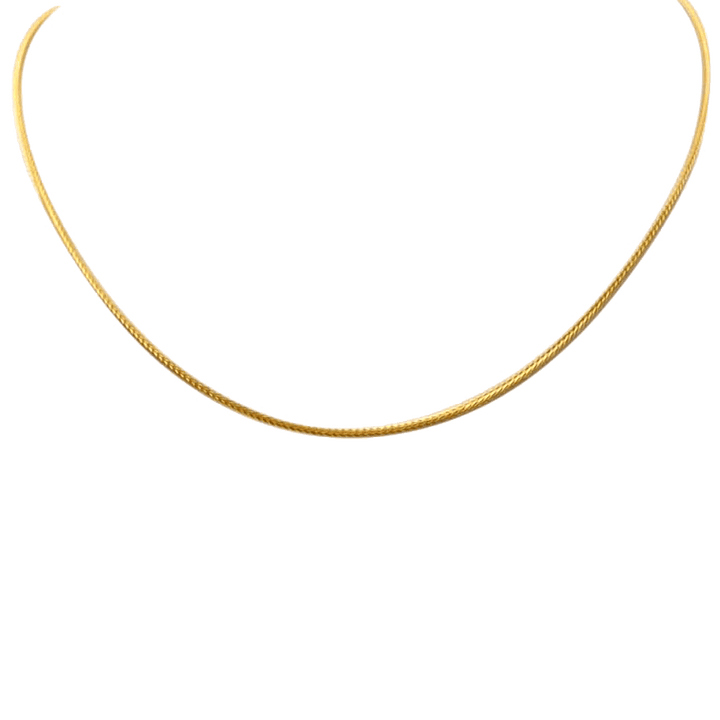 Lola Wheat Chain 1mm Necklace - Gold