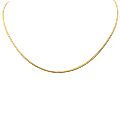 Lola Wheat Chain 1mm Necklace - Gold
