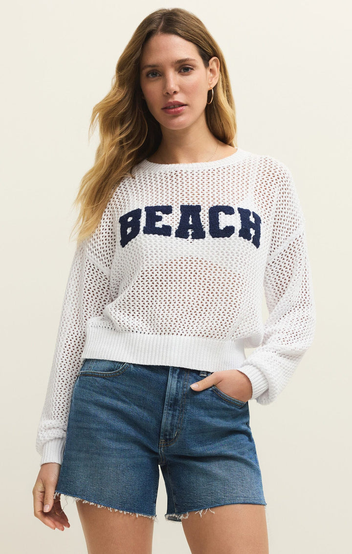 Z Supply Open Beach Sweater in White