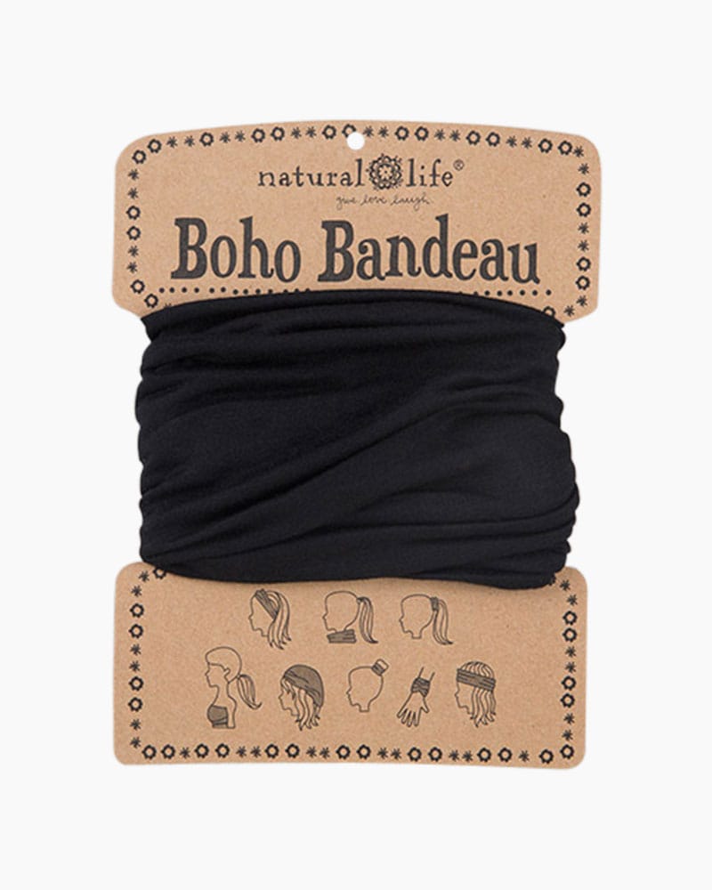Natural Life Solid Black Boho Bandeau