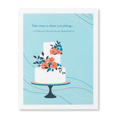 Take the Time to Share Everything Wedding Card