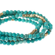 Scout Curated Wears Stone Wrap- Turquoise/Gold