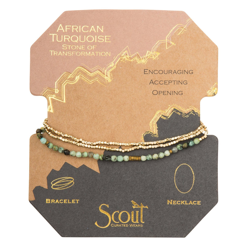 Scout Curated Wears Delicate Stone Wrap- African Turquoise Scout Curated Wears Delicate Stone Wrap- African Turquoise Bracelet