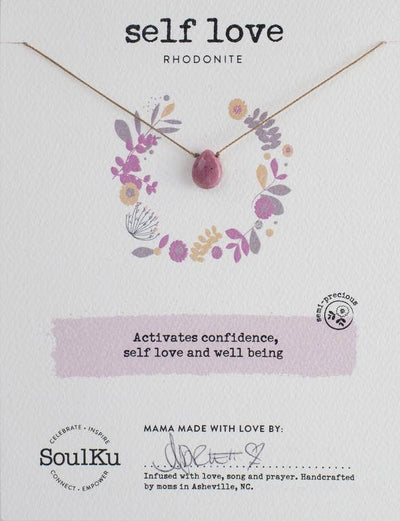 Soulku Rhodonite Necklace for Self Love