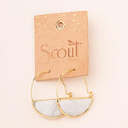 Scout Curated Wears Stone Prism Hoop - Black Spinel/Gold