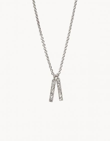 Lean On Me Double Bar Necklace