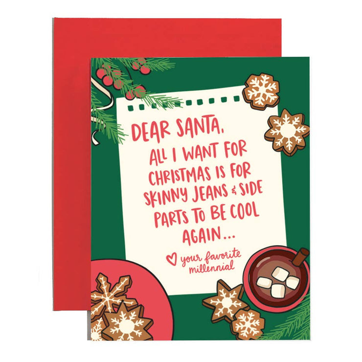 Dear Santa Millennial Holiday Card