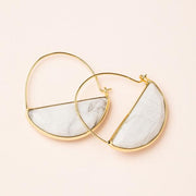 Scout Curated Wears Stone Prism Hoop - Howlite/Gold