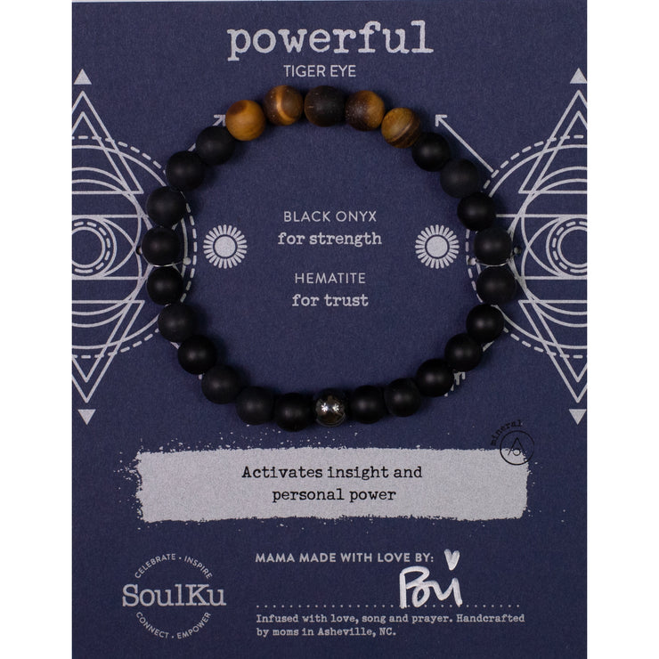 Soulku Men's Tigers Eye Bracelet for Being Powerful