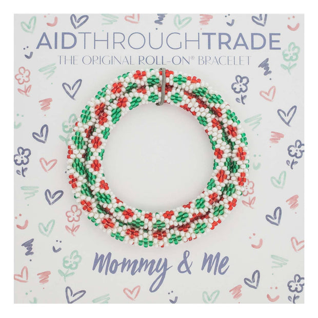 Roll-on Mommy & Me Bracelet Set - Mistletoe