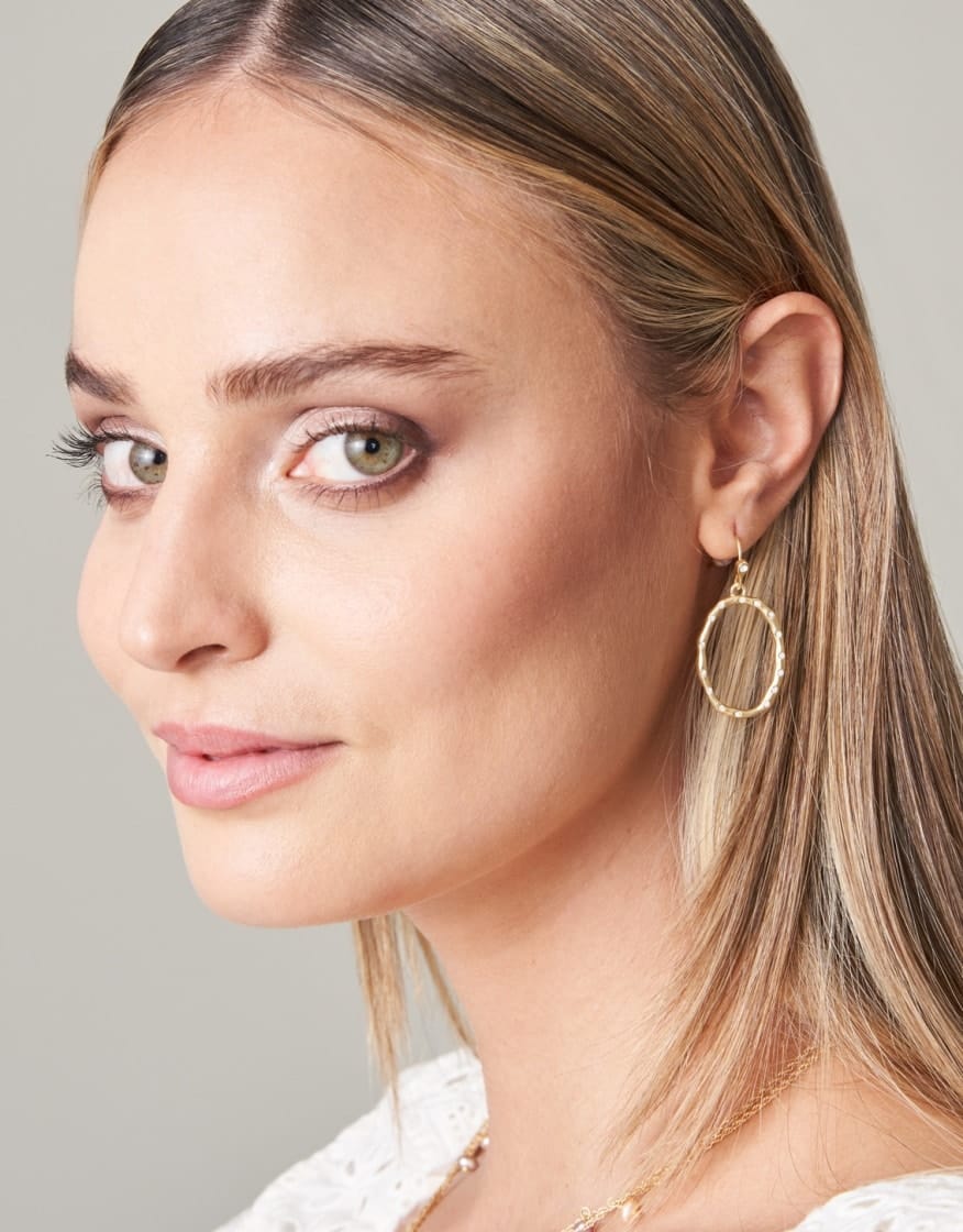 Spartina 449 Sand Bar Ripple Earrings White Opal