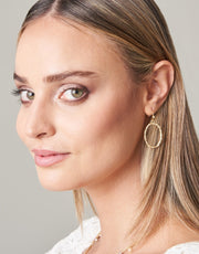 Sand Bar Ripple Earrings White Opal