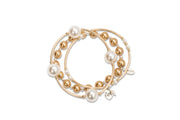 Blessing Crystal Pearl 12mm Bracelet - Gold