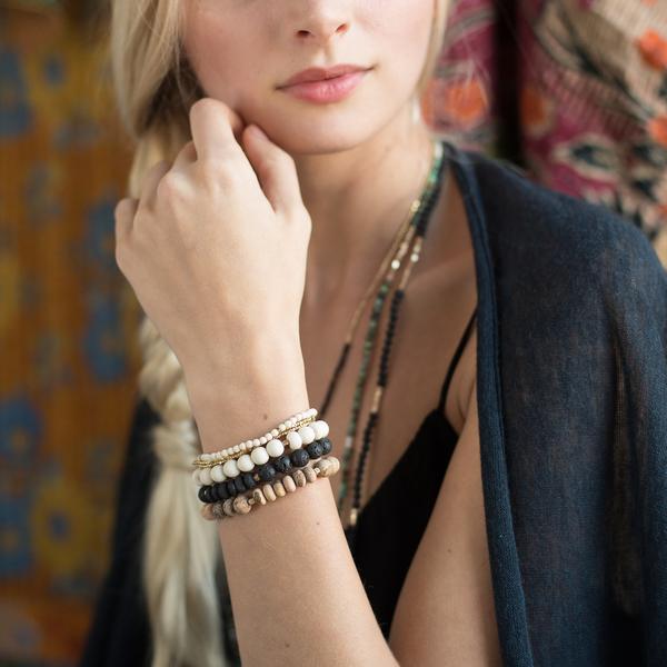 Scout Curated Wears Stone Bracelet - Lava Stone