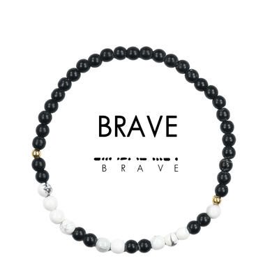 Men's Morse Code Bracelet - Brave