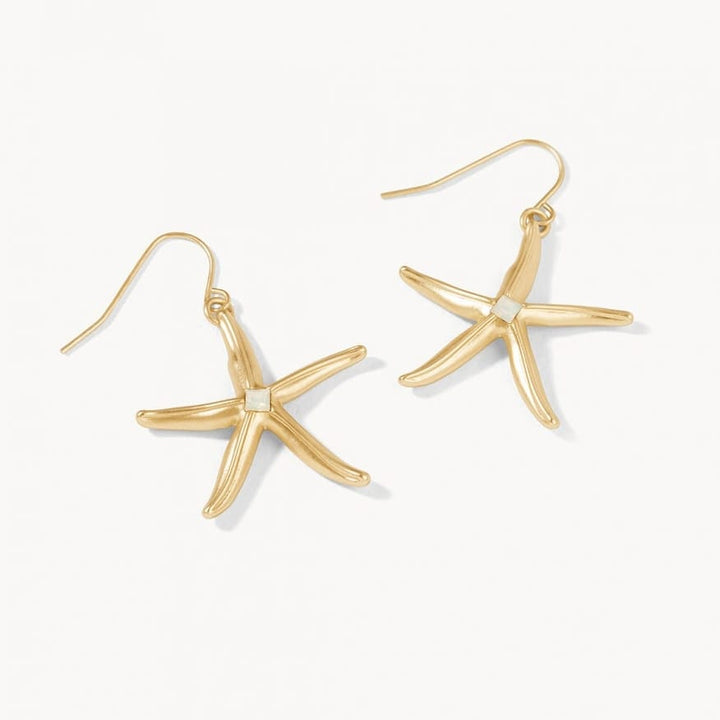 Spartina 449 Sea Star Earrings in White Opal Spartina 449 Sea Star Earrings in White Opal | Coastal Gold Drop Earrings