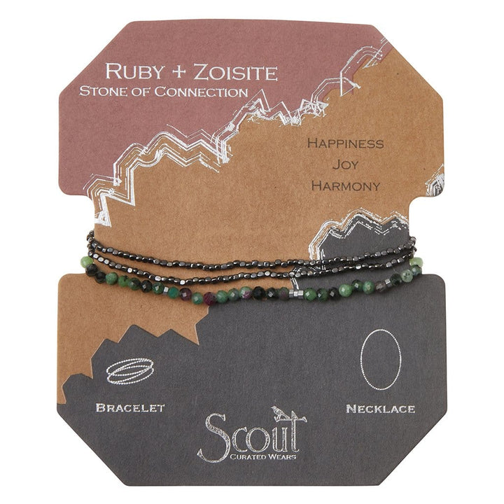 Scout Curated Wears Delicate Stone Wrap - Ruby Zoisite Scout Curated Wears Delicate Stone Wrap - Ruby Zoisite Bracelet