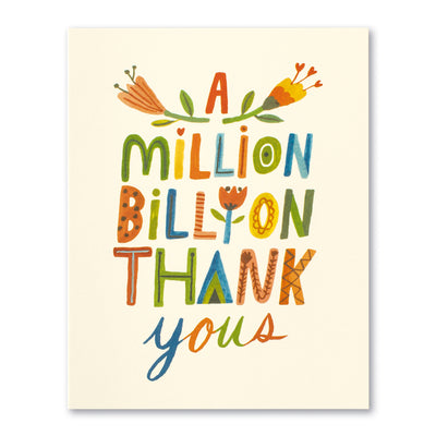 A Million, Billion Thank Yous Card