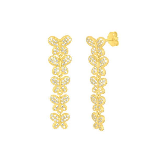 Butterfly Garden Earrings - Gold